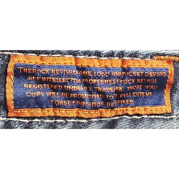 Rock Revival Stephanie Easy Capri Jeans Rhinestones Women’s Size 29 Distressed - Picture 10 of 15